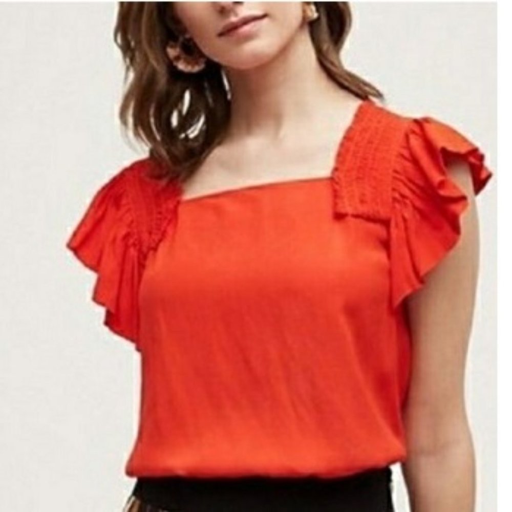 Maeve Red RuffleTop